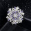 Attractive 3D Snowflake Brooch Rotating Feature Alloy Easy-Pink 7
