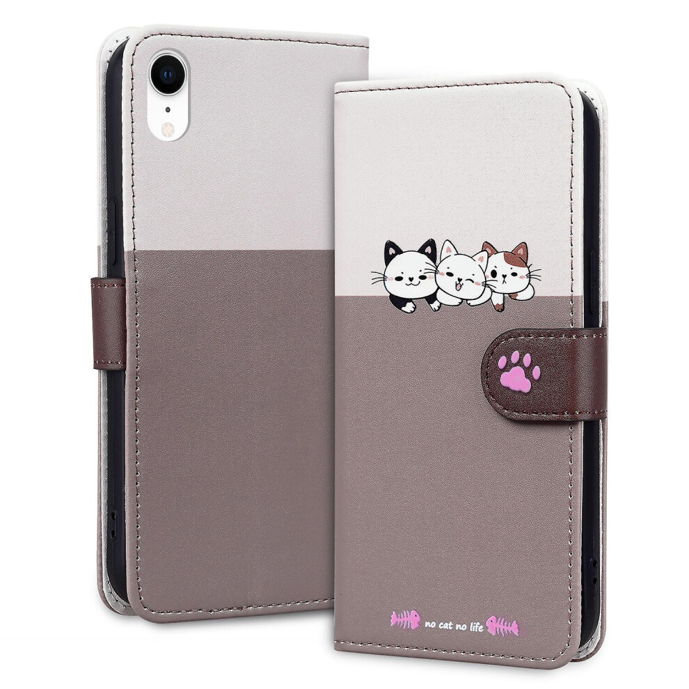 Compatible Iphone Xr Wallet Case,3 Credit Card Slot Id Card Holder,Pu Leather Flip Case With Strap: Pink 355818193964