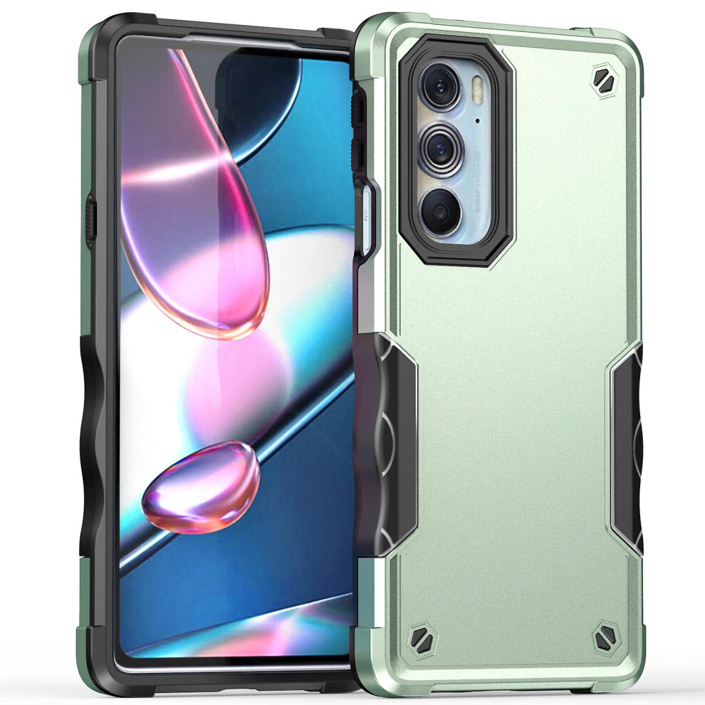 Compatible Moto Edge X30 Case, Heavy Duty Dual Layer Slim Shockproof Cover: Green 3333213184005