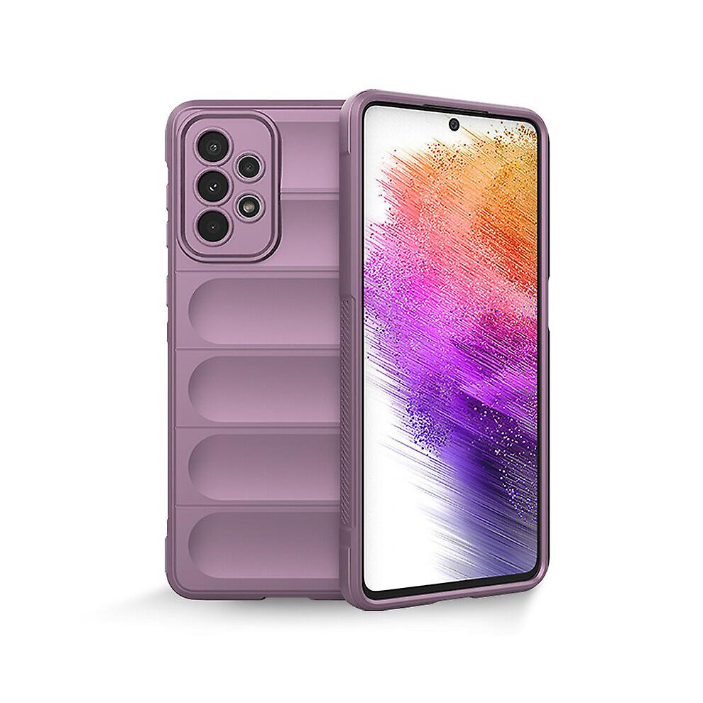 Samsung Galaxy A73 Case, Flexible Soft Tpu Rubber Grip Shock-Absorbent Protective Case Cover: Purple 3468205150970