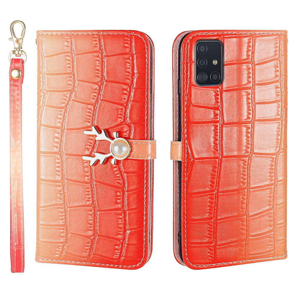 Compatible Samsung Galaxy A51 5G Phone Case With Strap:gradient Red 4313913178343