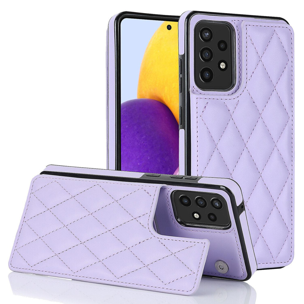 Samsung A52 5G Case, Pu Leather Flip Cover Magnetic Closure Wallet Card Slots Stand Case: Purple 8083426246421