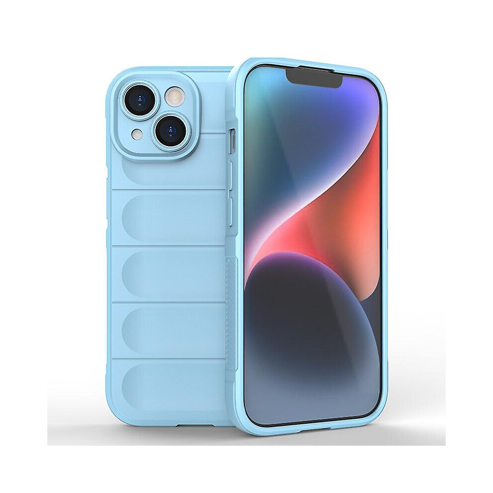 Compatible Iphone Iphone 14 Case, Flexible Soft Tpu Rubber Grip Shock-Absorbent Protective Case Cover:light Blue 4984195314417