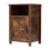 Living And Home Melamine-Faced MDF Bedside Table, Brown 3