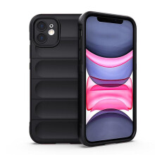 compatible iphone iPhone11 Pro Max Case, Flexible Soft TPU Rubber Grip Shock-Absorbent Protective Case Cover:Black