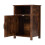 Living And Home Melamine-Faced MDF Bedside Table, Brown 4