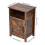 Living And Home Melamine-Faced MDF Bedside Table, Brown 6