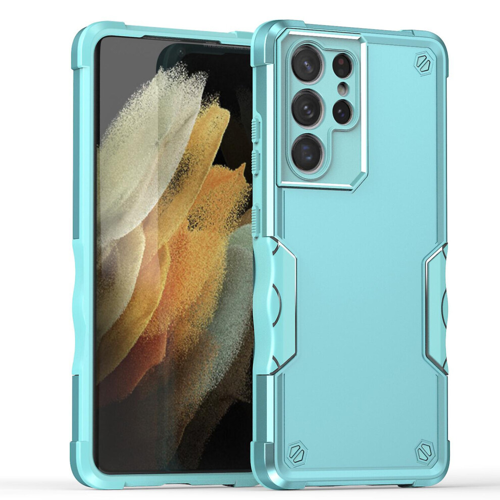 Compatible Samsung Galaxy S21 Ultra Case, Heavy Duty Dual Layer Slim Shockproof Cover:mint 4357389159222