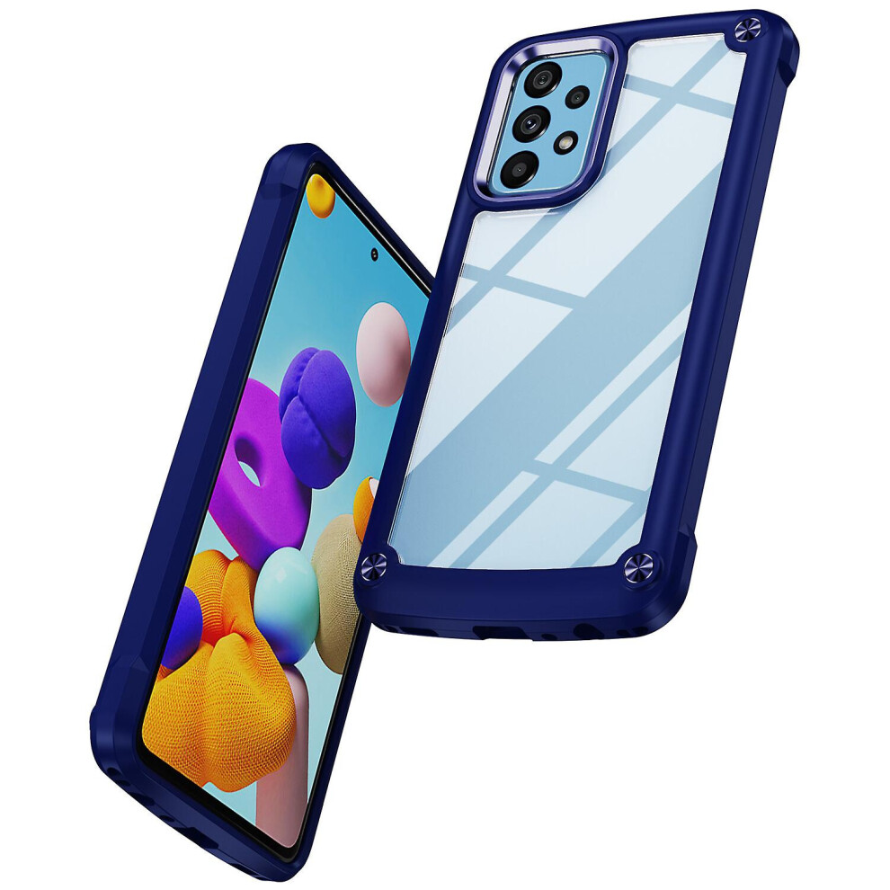 Simple Phone Case Compatible Samsung Galaxy A32 5G With Wireless Charging: Blue 3333213183848