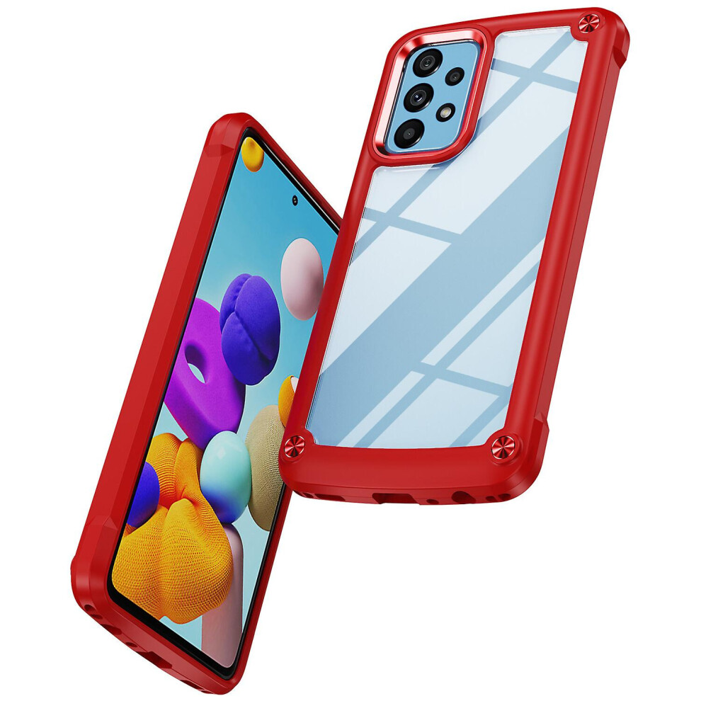 Simple Phone Case Compatible Samsung Galaxy A32 5G With Wireless Charging: Red 3333213183862