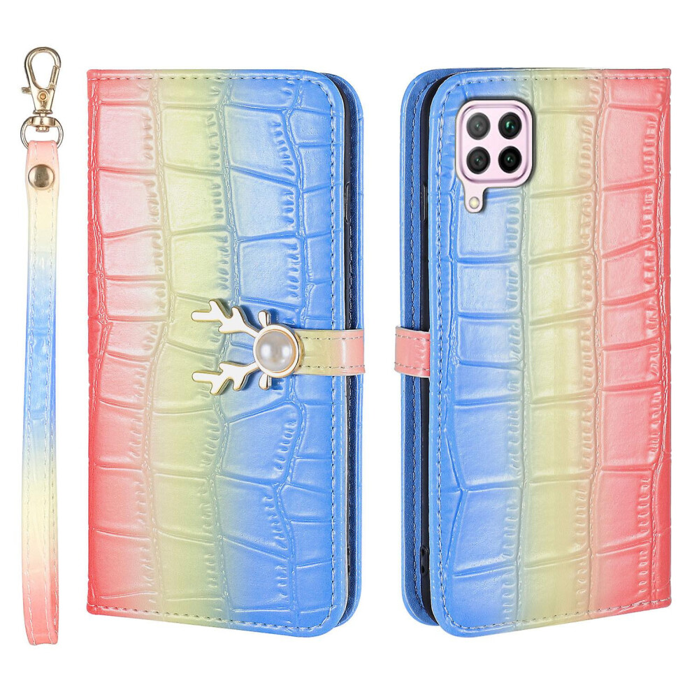 Compatible Huawei P40 Lite Phone Case With Strap:gradient Blue 3654584404210
