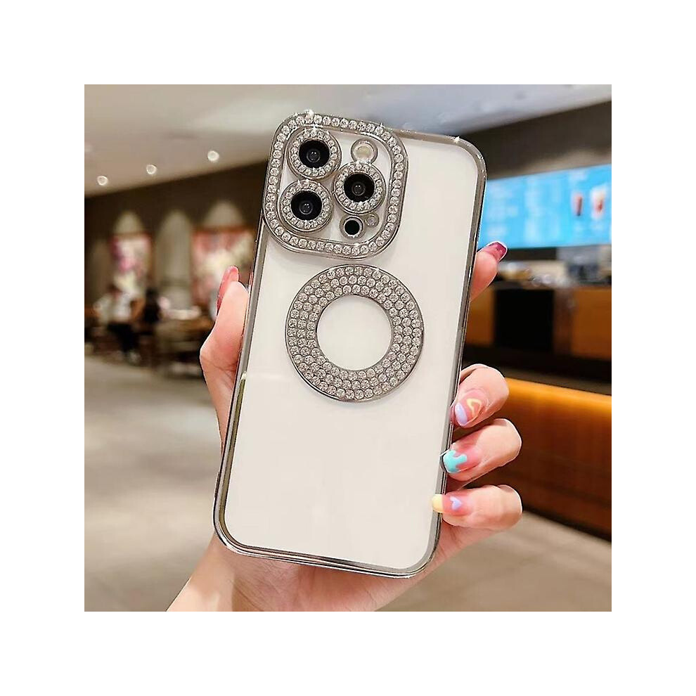 Compatible Iphone 11 Electroplated Diamond Tpu Phone Case: Silver 3386850279528