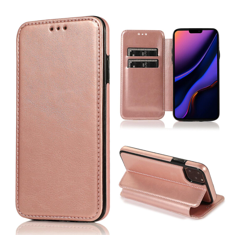 Iphone 11 Pro Max Case Leather Wallet Flip Phone Case: Pink 4574221284670