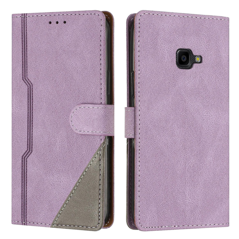 Leather Magnetic Clasp Case With Flip Wallet Stand Function Cover Compatible Samsung Xcover 4 4S: Purple 3035171377627