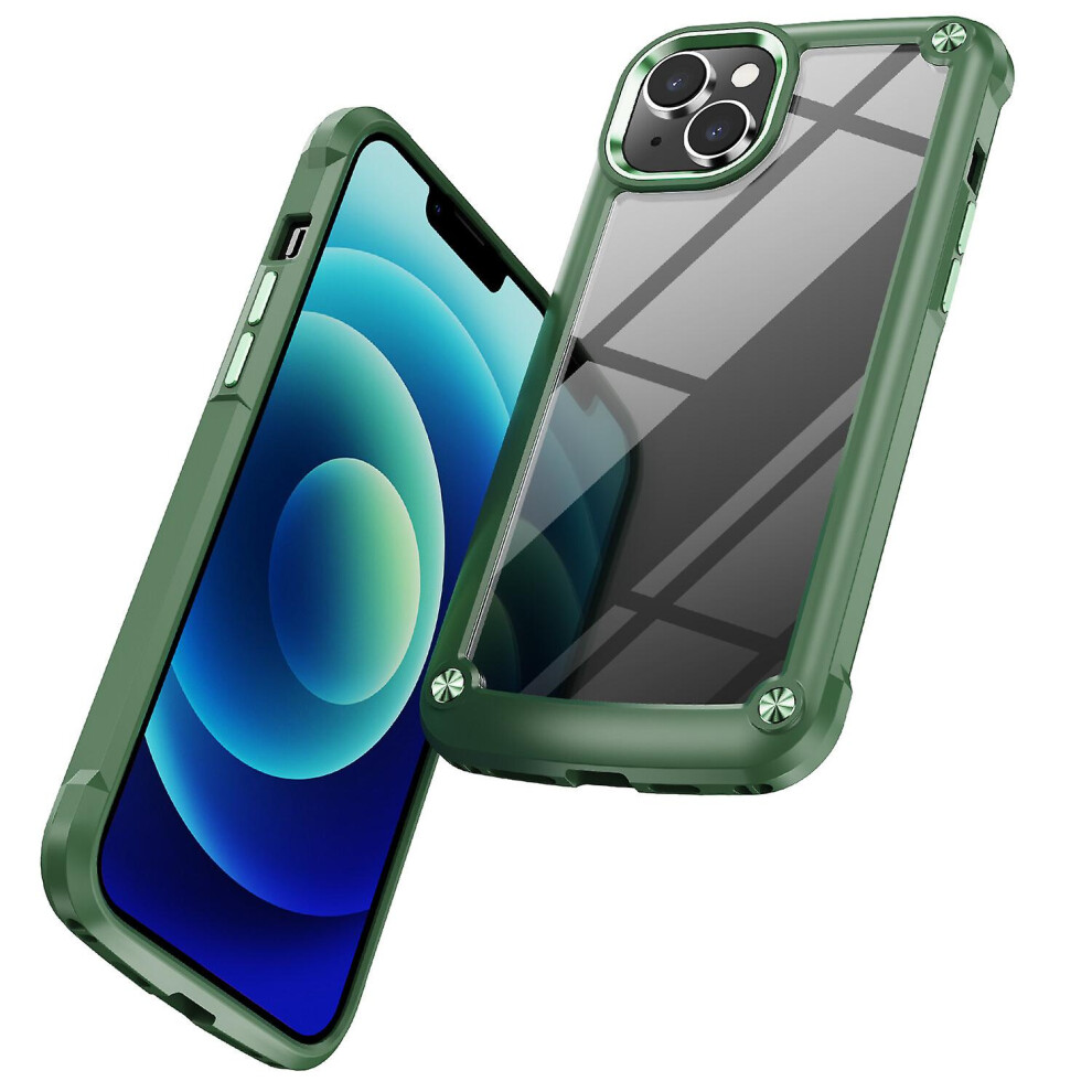 Simple Phone Case Compatible Iphone 15 With Wireless Charging: Green 355818193995