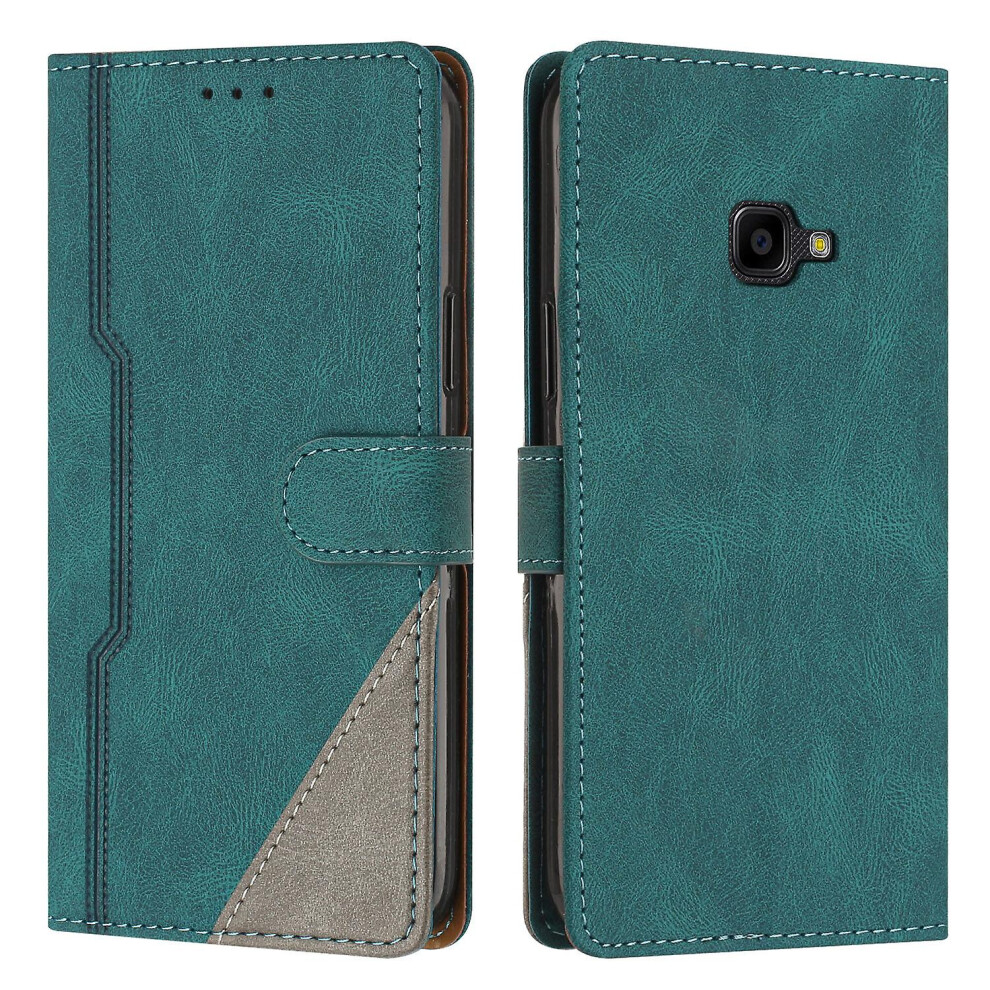 Leather Magnetic Clasp Case With Flip Wallet Stand Function Cover Compatible Samsung Xcover 4 4S: Green 3035171377610