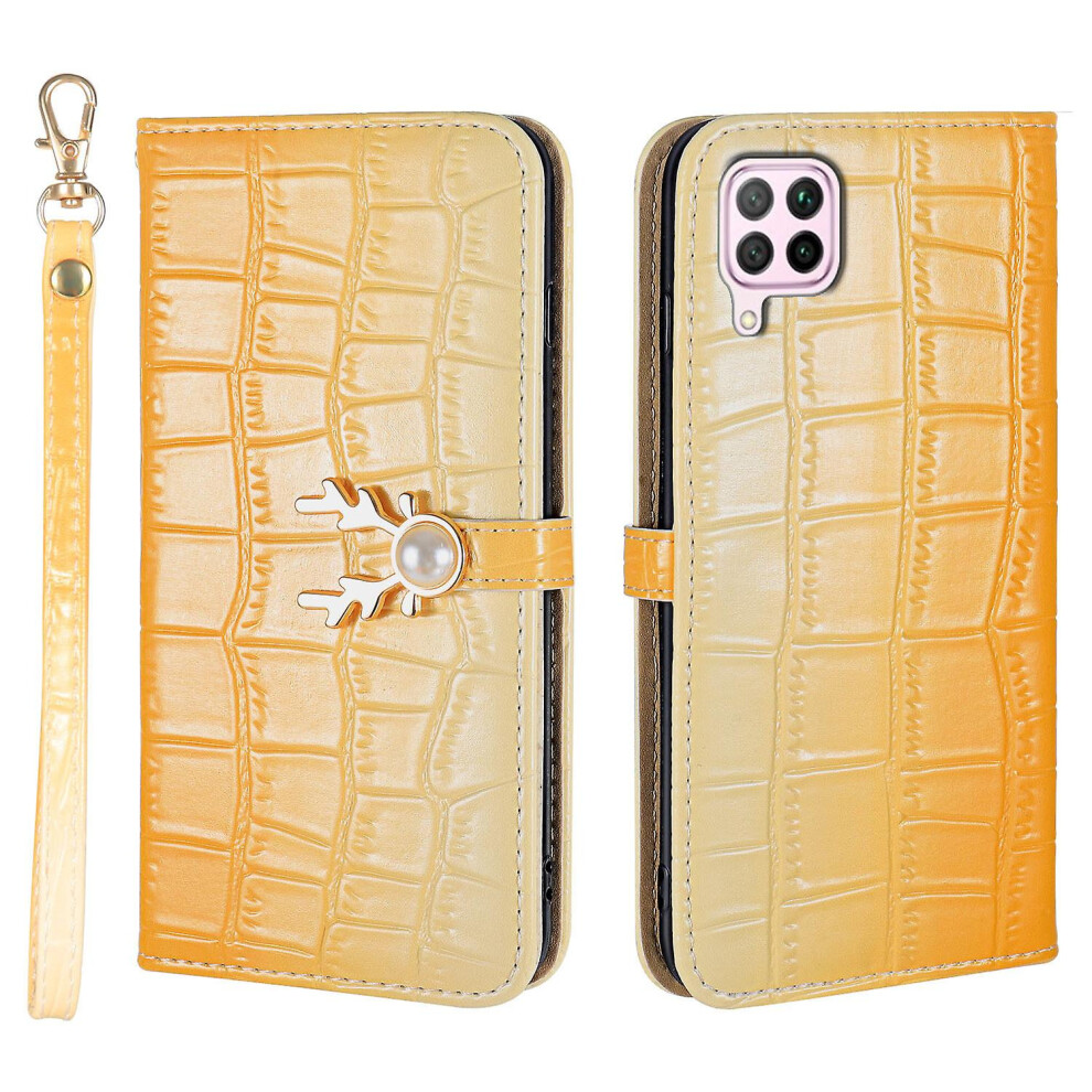 Compatible Huawei P40 Lite Phone Case With Strap:gradient Yellow 3654584404241