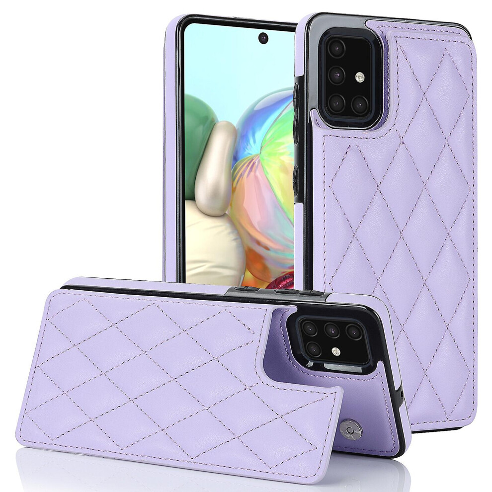 Samsung A51 4G Case, Pu Leather Flip Cover Magnetic Closure Wallet Card Slots Stand Case: Purple 4906754171408