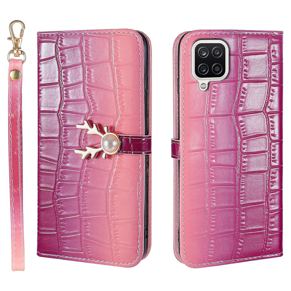 Compatible Samsung Galaxy A22 4G Phone Case With Strap:purplish Red 4906754171262
