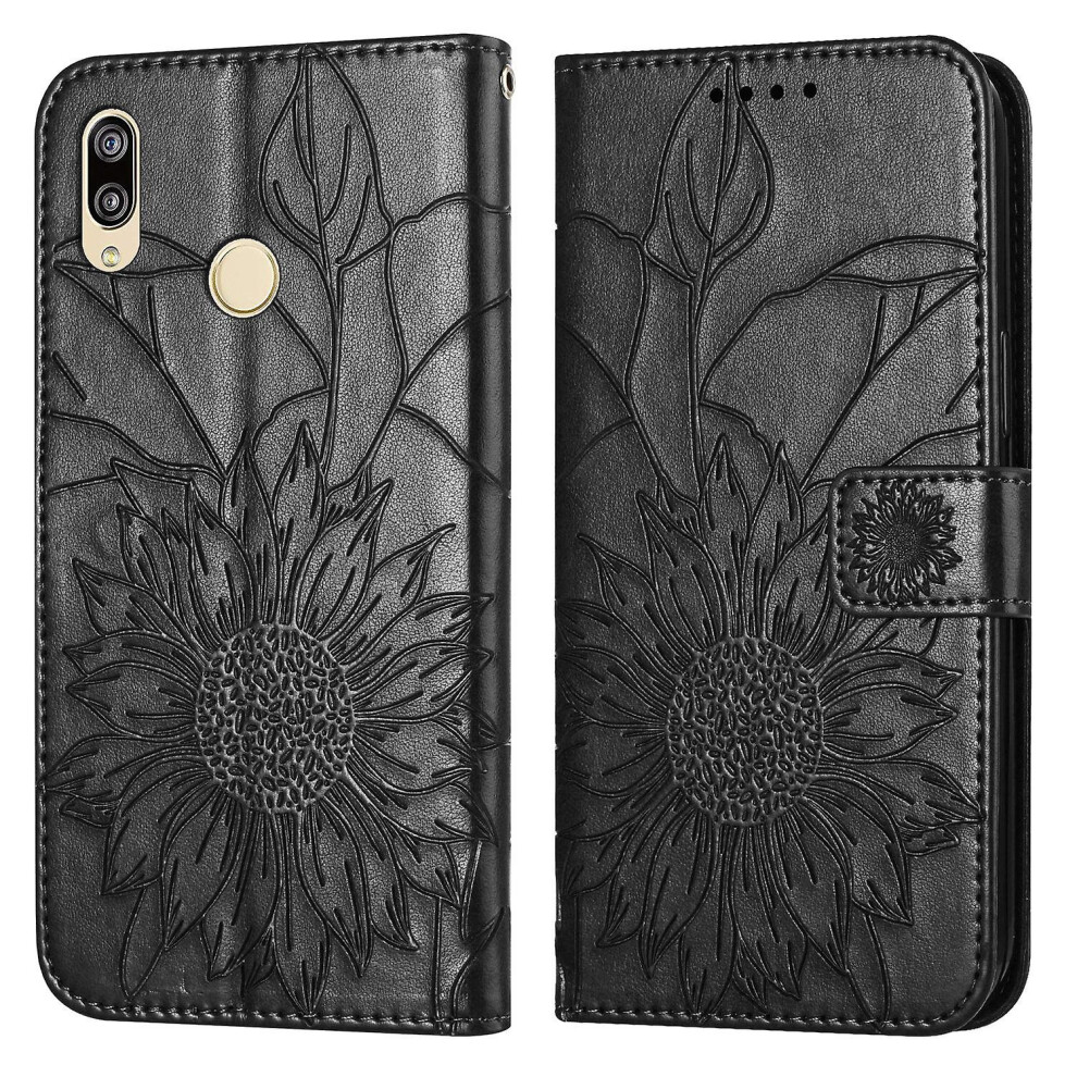 Compatible Huawei P20 Lite Wallet Case,3 Credit Card Slot Id Card Holder,Pu Leather Flip Case: Black 3403292163762