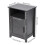 Living And Home Melamine-Faced MDF Bedside Table, Grey 6