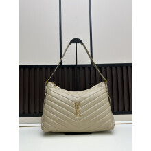 YSL Embroidered Lambskin Tote Gold HW 668