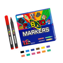 Permanent Fabric Marker Art T-shirt Shoes Marker-12 Colors/Box
