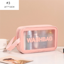 Transparent PVC Cosmetic Bag, Large Clear Toiletry Bag, Waterproof Wash Bag
