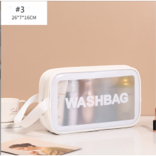 Transparent PVC Cosmetic Bag, Large Clear Toiletry Bag, Waterproof Wash Bag