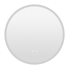 Kulaté koupelnové zrcadlo s LED osvětlením, 3 barvy světla, úprava proti zamlžení, Ø60 cm