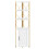 Corner Shelf with Storage, 180 cm, 5-Tier, White 1