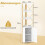 Corner Shelf with Storage, 180 cm, 5-Tier, White 2