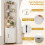Corner Shelf with Storage, 180 cm, 5-Tier, White 5