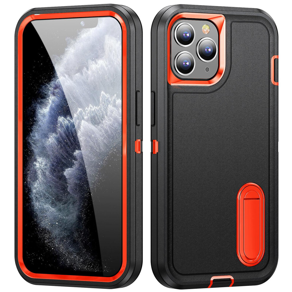 Shockproof Protective Iphone 11 Pro With Stand:- Black/Orange 3468205151533