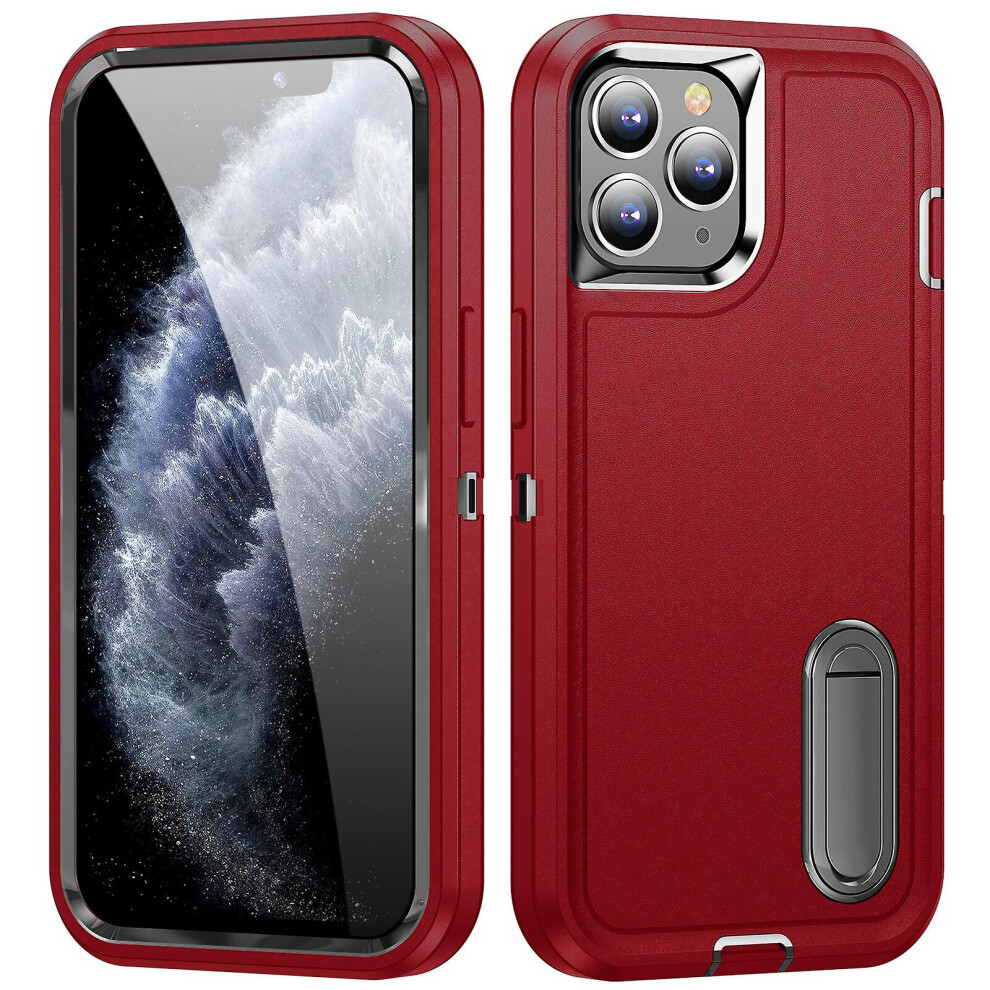 Shockproof Protective Iphone 11 Pro With Stand:- Red/Black 3468205151601