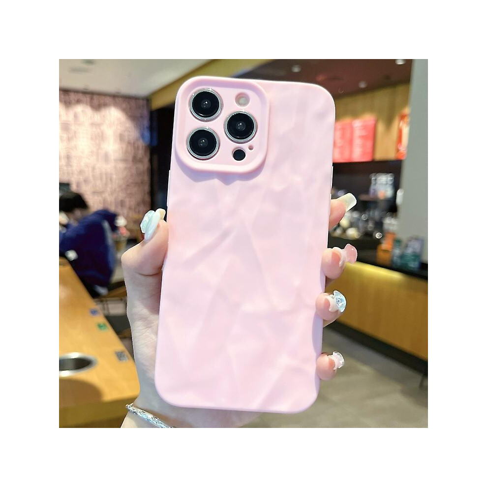 Compatible Iphone Xr Frosted Wrinkles Texture Tpu Phone Case: Pink 7779546287611