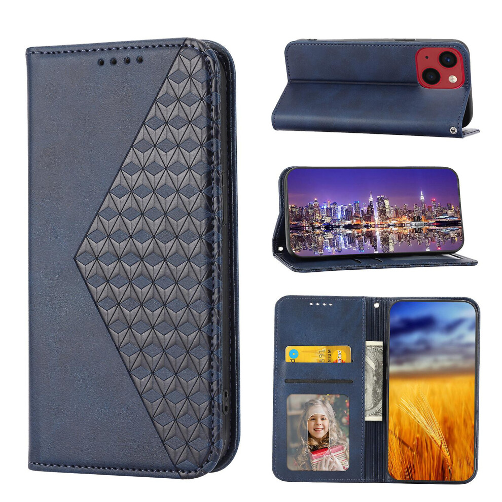 Compatible Iphone 13 Mini Case, Leather Wallet Flip Case With Strap: Blue 3281230278576