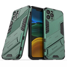 Slim Case compatible iPhone11 Pro Shockproof Dual-Layer Stand Cover:Green