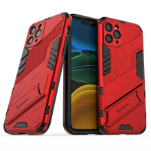 Slim Case compatible iPhone11 Pro Shockproof Dual-Layer Stand Cover:Red