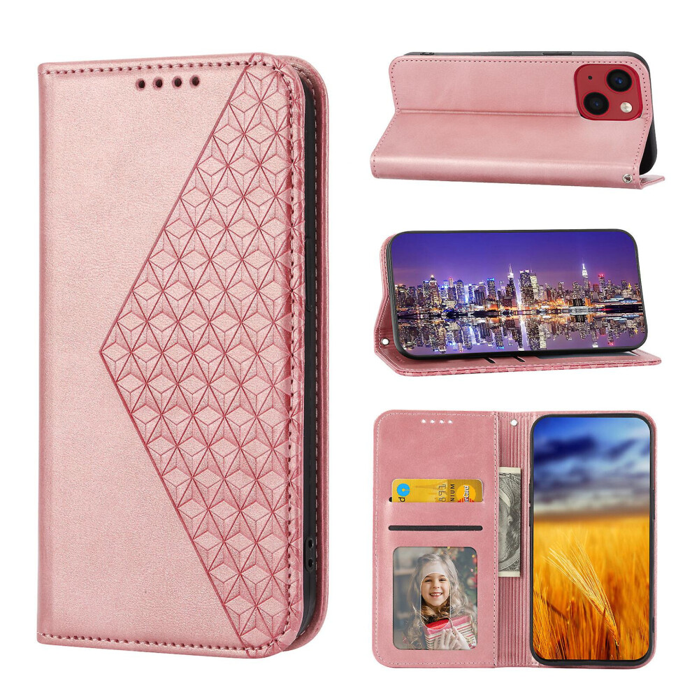 Compatible Iphone 13 Mini Case, Leather Wallet Flip Case With Strap:rose Gold 3281230278583