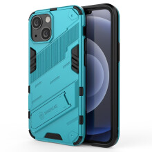 Slim Case compatible iPhone12 Mini Shockproof Dual-Layer Stand Cover:Blue