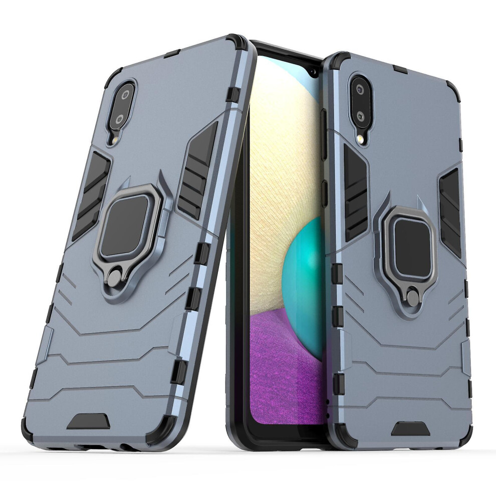 Shockproof Magnetic With Ring Stand Cover Case Compatible Samsung Galaxy A02 M02: Gray 7306622294456