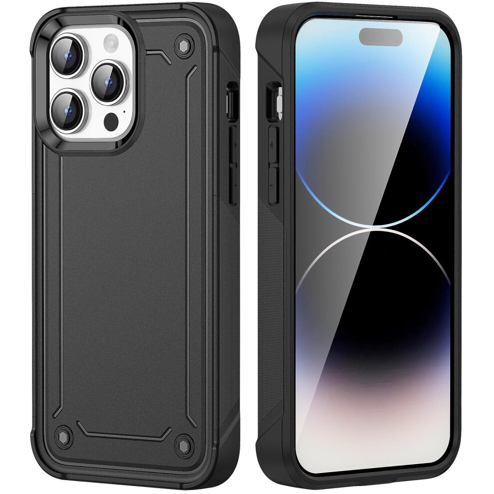 Shockproof Phone Case Compatible Iphone 15 Pro: Black 3512009380801