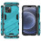 Slim Case compatible iPhone12 Mini Shockproof Dual-Layer Stand Cover:Blue 4