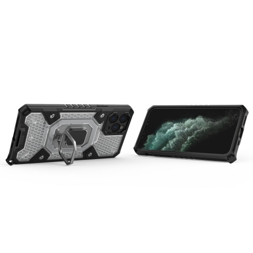 compatible iPhone11 Pro Phone Case With Ring Holder Kickstand:Light Gray 2
