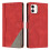 Leather Magnetic Clasp Case with Flip Wallet Stand Function Cover compatible iphone12 mini:Red 1