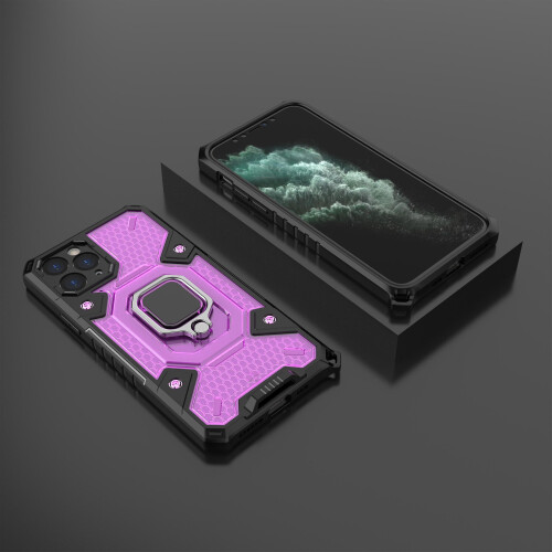 compatible iPhone11 Pro Phone Case With Ring Holder Kickstand:Purple 2