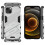 Slim Case compatible iPhone12 Mini Shockproof Dual-Layer Stand Cover:White 4
