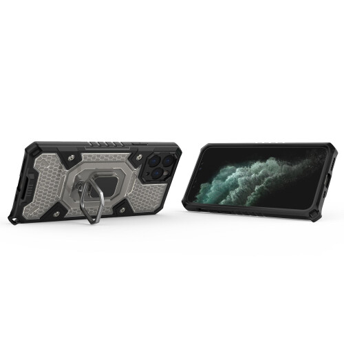 compatible iPhone11 Pro Phone Case With Ring Holder Kickstand:Gray 1