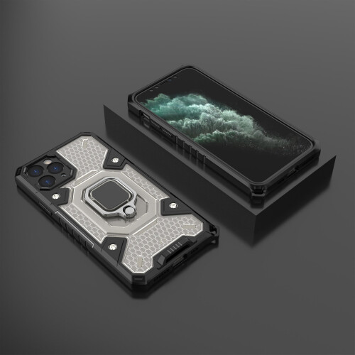 compatible iPhone11 Pro Phone Case With Ring Holder Kickstand:Gray 2